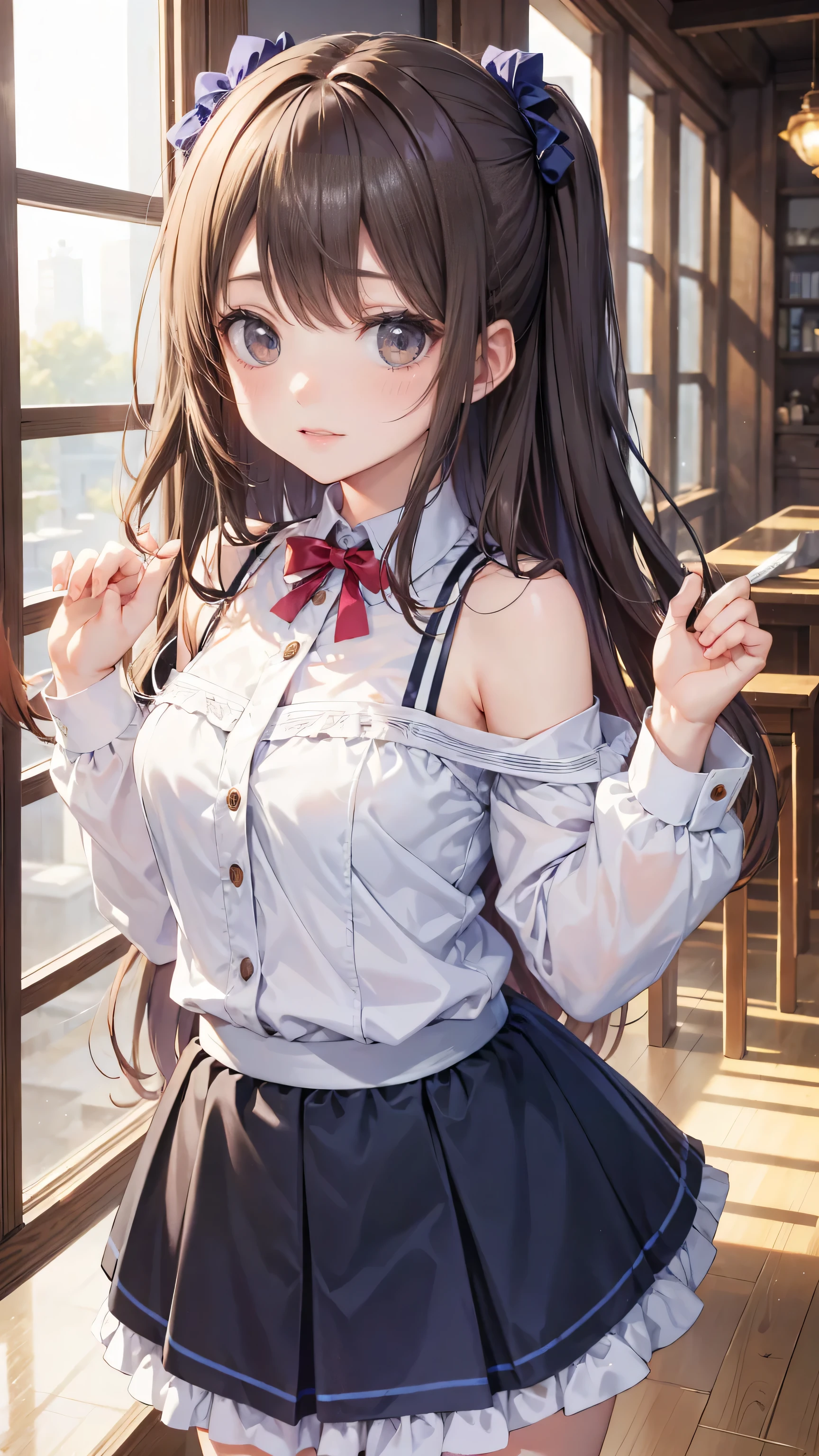 Very cute girl、(I&#39;m )、light yellow hair、Shortcuts、Bangs too close to the eyes、Glowing red eyes、(Normal Human Ear)、Thin arms、Beautiful body、Thin legs、Flat Chest、Translucent white skin、Happy smile、Open your mouth、(Sleeveless sailor suit、Ultra mini skirt).(Rose Garden)、Playing innocently、Ultra HD、Digital SLR、Many colorful roses blooming in the background、Upper Body Shot、Sitting with legs crossed、Sitting with knees hugged、running、