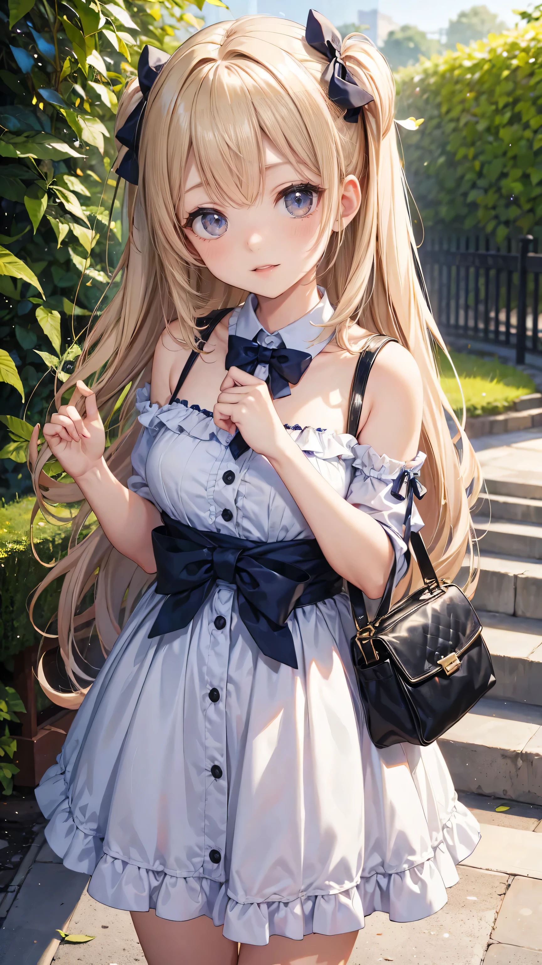 Very cute girl、(I&#39;m )、light yellow hair、Shortcuts、Bangs too close to the eyes、Glowing red eyes、(Normal Human Ear)、Thin arms、Beautiful body、Thin legs、Flat Chest、Translucent white skin、Happy smile、Open your mouth、(Sleeveless sailor suit、Ultra mini skirt).(Rose Garden)、Playing innocently、Ultra HD、Digital SLR、Many colorful roses blooming in the background、Upper Body Shot、Sitting with legs crossed、Sitting with knees hugged、running、I know the shape of the nipples、