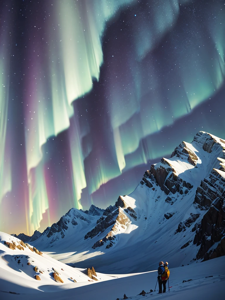 Aurora in the mountains