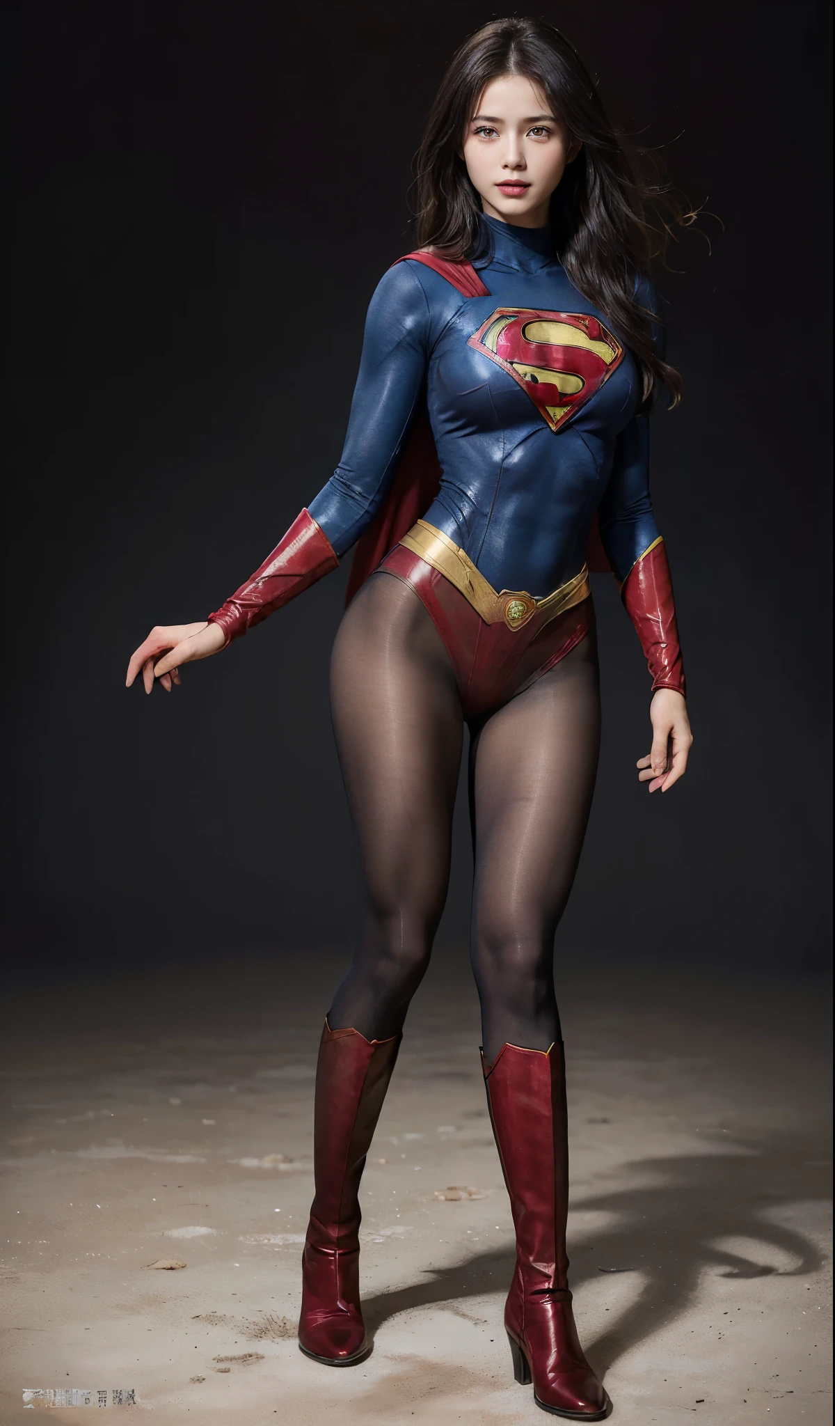 No background、(((Anguished expression)))、(((Are crying)))、(((Screaming)))、(((Beautiful legs in black tights.)))、(((Legally express the beauty of your smile)))、((((Make the most of your original images)))、(((Supergirl Costume)))、(((Beautiful Hair)))、(((suffering)))、(((Please wear black tights....、Wear red boots)))、((Best image quality、8K))、((highest quality、8K、masterpiece:1.3))、(((Preserve background )))、Sharp focus:1.2、Beautiful woman with perfect figure:1.4、Thin abdominal muscles:1.2、Wet body:1.5、Highly detailed face and skin texture、8K