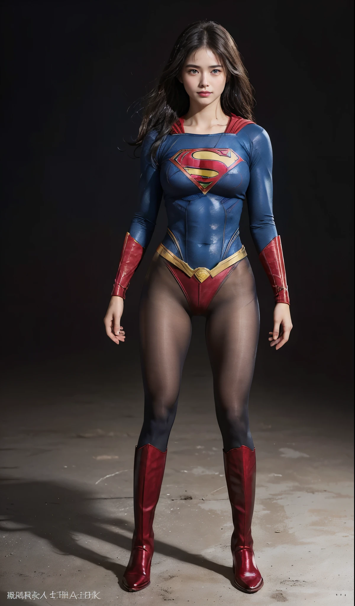 No background、(((Anguished expression)))、(((Are crying)))、(((Screaming)))、(((Beautiful legs in black tights.)))、(((Legally express the beauty of your smile)))、((((Make the most of your original images)))、(((Supergirl Costume)))、(((Beautiful Hair)))、(((suffering)))、(((Please wear black tights....、Wear red boots)))、((Best image quality、8K))、((highest quality、8K、masterpiece:1.3))、(((Preserve background )))、Sharp focus:1.2、Beautiful woman with perfect figure:1.4、Thin abdominal muscles:1.2、Wet body:1.5、Highly detailed face and skin texture、8K