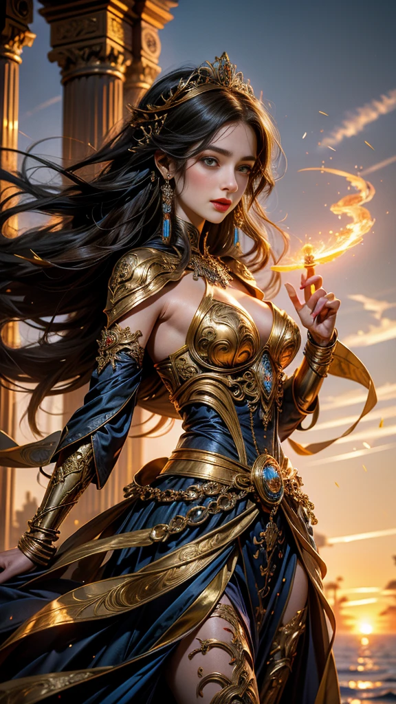The world's most beautiful woman, hyper-realistic poster, movie texture --auto --s2
