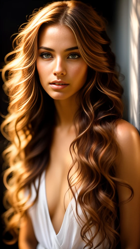 Masterpiece: 1.3),
A breathtaking portrait of a woman in her thirties,
Captivating and radiant with large, expressive eyes,
Long lashes sweeping up, distinctive pupils shining,
An exquisitely detailed and expressive face,
Straight, glossy hair cascading down to her shoulders,
Scarlet lips gleaming, sparkling earrings adorned,
8K ultra high resolution, best quality image,
RAW file boasting rich color depth and depth,
Live-action, practical style with authentic light and shadow effects,
Fair, flawless complexion, every detail brought to life,
Wearing
