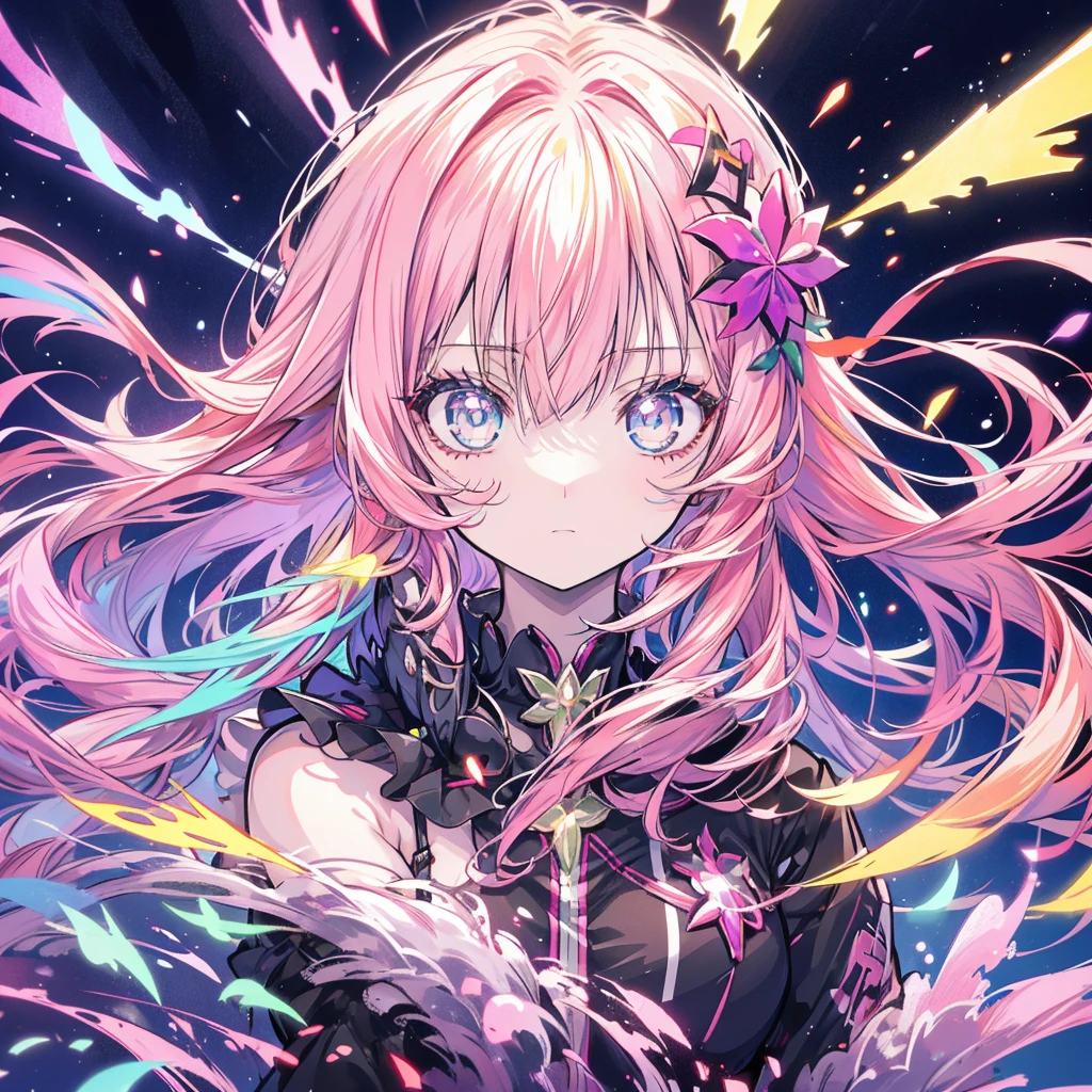  anime cabelo enrolado flouresente brilhante, cor roxo neon laranja neon