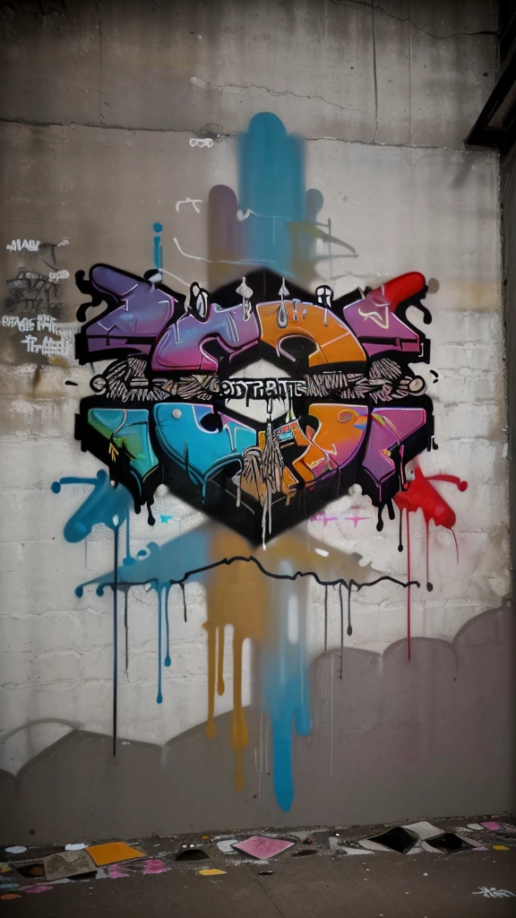 (highres,realistic,(urban graffiti,street art:1.2),intense colors,cracked wall),large letters, "DOLIFE" graffiti style,tags,urban decay,gritty texture,underground vibes,edgy atmosphere,mural,wall painting,urban expression,artistic details,unconventional font,graffiti culture