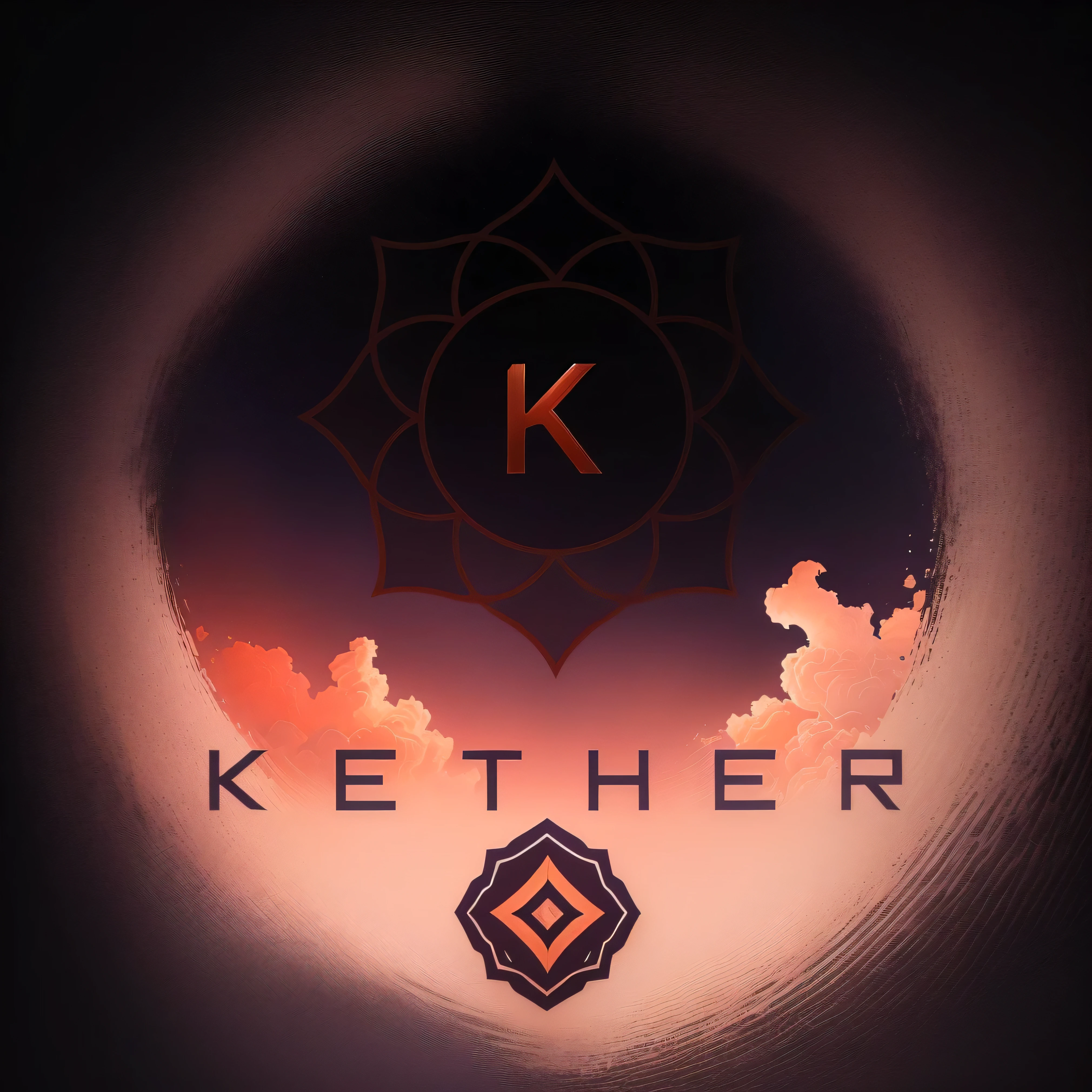 um close up de um logotipo com uma flor nele, por Robert Koehler, Classe Keter, Direction: Kathleen Guthrie, kotofado, por Matthew Smith, por Karl Hofer, logotipo arredondado, por Kieran Yanner, This Achougueiro, tertrevkaiser, por Kathleen Scott, por Fletcher Martin, ether, por Jeffrey Smith, logotipo em estilo abstrato, melhor qualidade, efeitos surreais, detalhes bem definidos, melhor qualidade