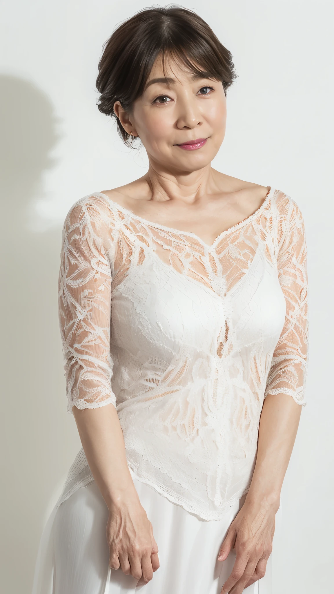 Full-body display, mother, ((Fractal Art)), (((masterpiece))), 8k, Clear images, (((alone))), (((Older Japanese Mature))), Pure white background, Gray Hair, Lower your arms, wear a flashy bra, gravure, Look forward, ((Elderly mature woman with an old face)), Depict lips accurately,Red lips, Flashy makeup, (((alone))), (((Perfect Anatomy))), Elderly, Pure white background, gravure, natural upright posture, Look forward, ((Obscene)), Beautiful mature woman, highest quality, Very detailed, Realistic, Very detailed細なスキン, (1 Japanese Mature), (positive), 120 years old, Huge breasts, Mature politician, Glamour, sexy, Pure white skin, Looking at the audience,