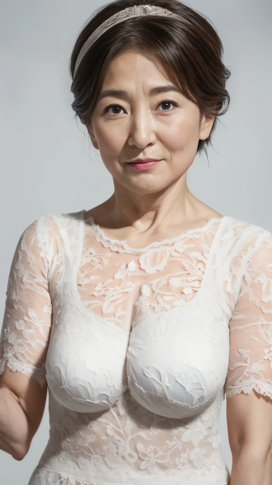 Asian Beauty, Full-body display, mother, ((Fractal Art)), (((masterpiece))), 8k, Clear images, (((alone))), (((Older Japanese Mature))), Pure white background, Gray Hair, Lower your arms, wear a flashy bra, gravure, Look forward, ((Elderly mature woman with an old face)), Depict lips accurately,Red lips, Flashy makeup, (((alone))), (((Perfect Anatomy))), Elderly, Pure white background, gravure, natural upright posture, Look forward, ((Obscene)), Beautiful mature woman, highest quality, Very detailed, Realistic, Very detailed細なスキン, (1 Japanese Mature), (positive), 120 years old, Huge breasts, Mature politician, Glamour, sexy, Pure white skin, Looking at the audience,