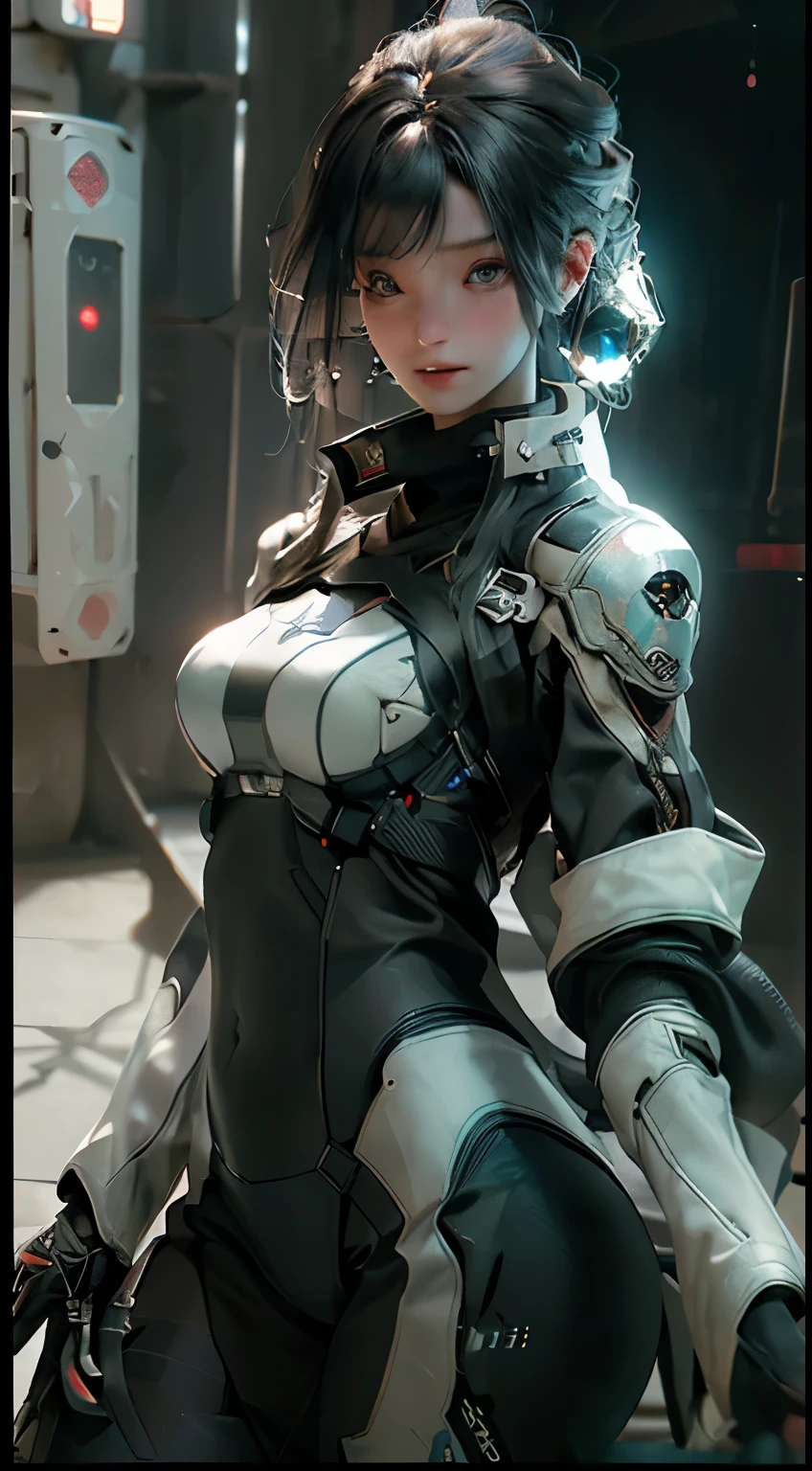 ((Best quality)), ((masterpiece)), (detailed:1.4), 3D, an image of a beautiful cyberpunk female,HDR (High Dynamic Range),Ray Tracing,NVIDIA RTX,Super-Resolution,Unreal 5,Subsurface scattering,PBR Texturing,Post-processing,Anisotropic Filtering,Depth-of-field,Maximum clarity and sharpness,Multi-layered textures,Albedo and Specular maps,Surface shading,Accurate simulation of light-material interaction,Perfect proportions,Octane Render,Two-tone lighting,Wide aperture,Low ISO,White balance,Rule of thirds,8K RAW,