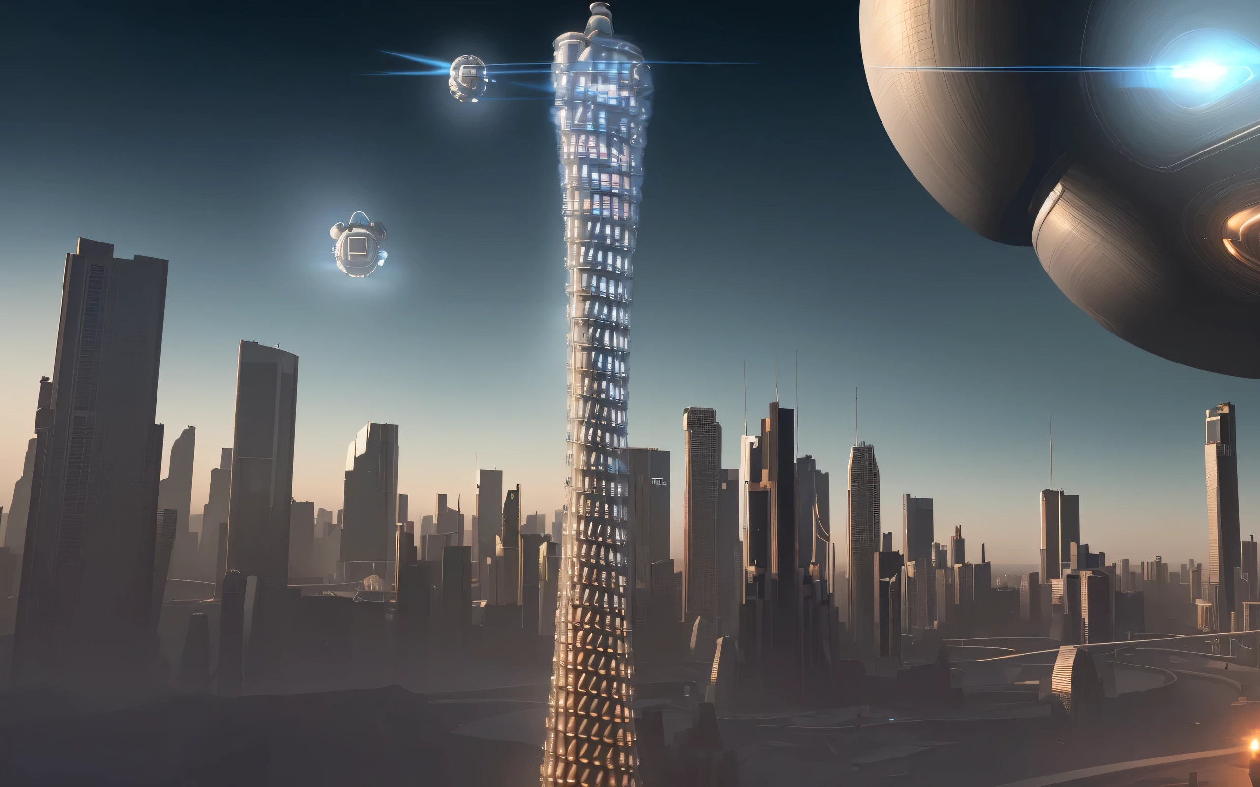Sci-Fi City,Ray Tracing