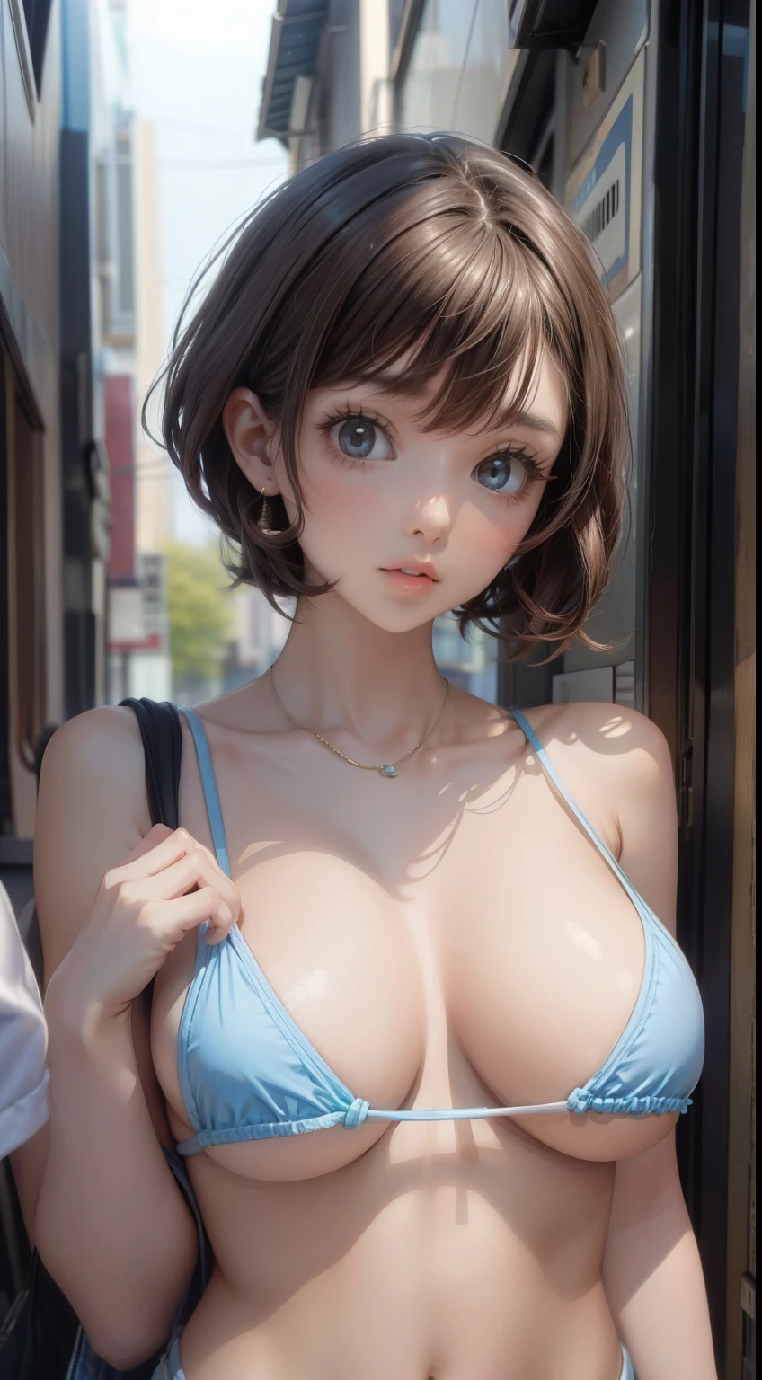 short hair、Micro Bikini、Second dimension beautiful girl、Big Breasts