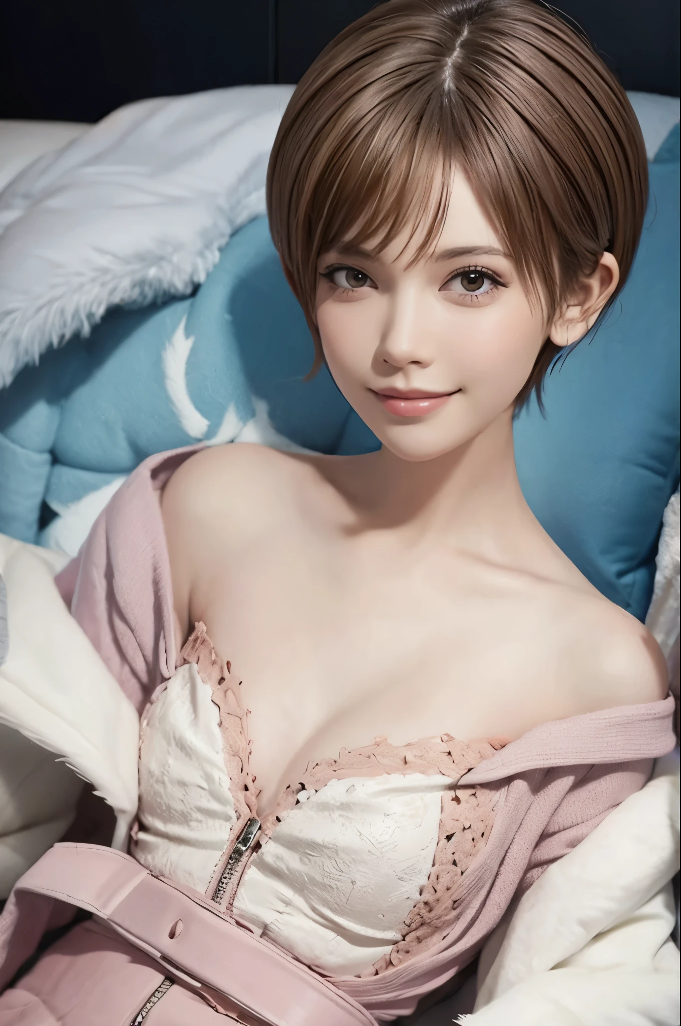 Pixie cut smile