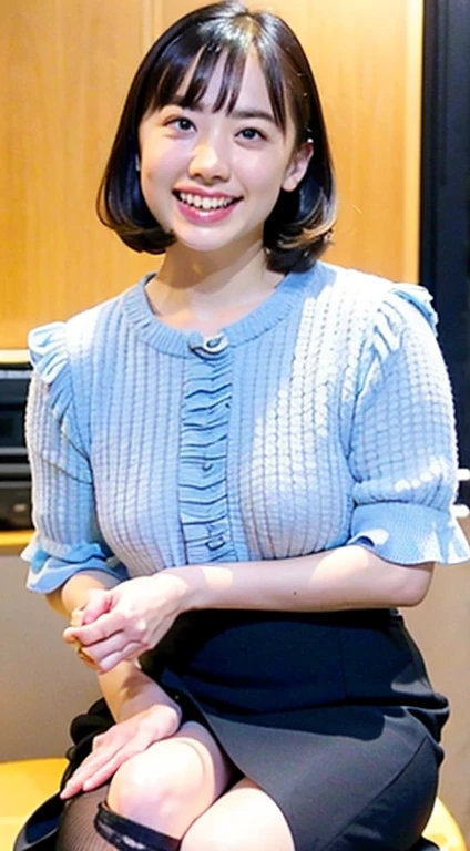 (highest quality,16k,High resolution,masterpiece:1.2),Very detailed,(Realistic,photoRealistic,photo-Realistic:1.37)The most beautiful woman in the world、Beautiful, clear white skin、whole body,18-year-old,Beautifully detailed face,Detail View,Renaissance art,A delicate work of art,1 Japanese female,OL、office、Mid Shot、Adorable smile、officeの服装、Black Hair、Business shirts、Tight shirt、A little chubby、Grey tight skirt、mini skirt、panties、pumps,highest quality,Very delicate and beautiful 8K,非常にHigh resolution,,Beautiful detailed girl,Realistic、On the bed、Beautiful appearance、Sit on a chair、Spread your legs、Spread your legs、panties、I can see your thighs、