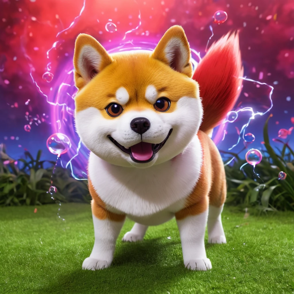 confused Shiba Inu,sniffs,poke ball,Jessie,team rocket,annoyed,intricate facial expression,struggling to understand,curious eyes,inquisitive snout,doubtful expression,playful surroundings,fun and colorful environment,anime style,detailed fur texture,vibrant colors,expressive body language,comical gestures,humorous atmosphere,puppy nose,fluffy ears,adorable look,interactive scene,poke ball design resembling team rocket logo,clever prop usage,stylized characters,dialogue bubbles,comic book style,surprised reactions,whimsical background elements,comical visual effects,(best quality,highres),lively and dynamic,attention to detail,vibrant lighting,contrasting colors