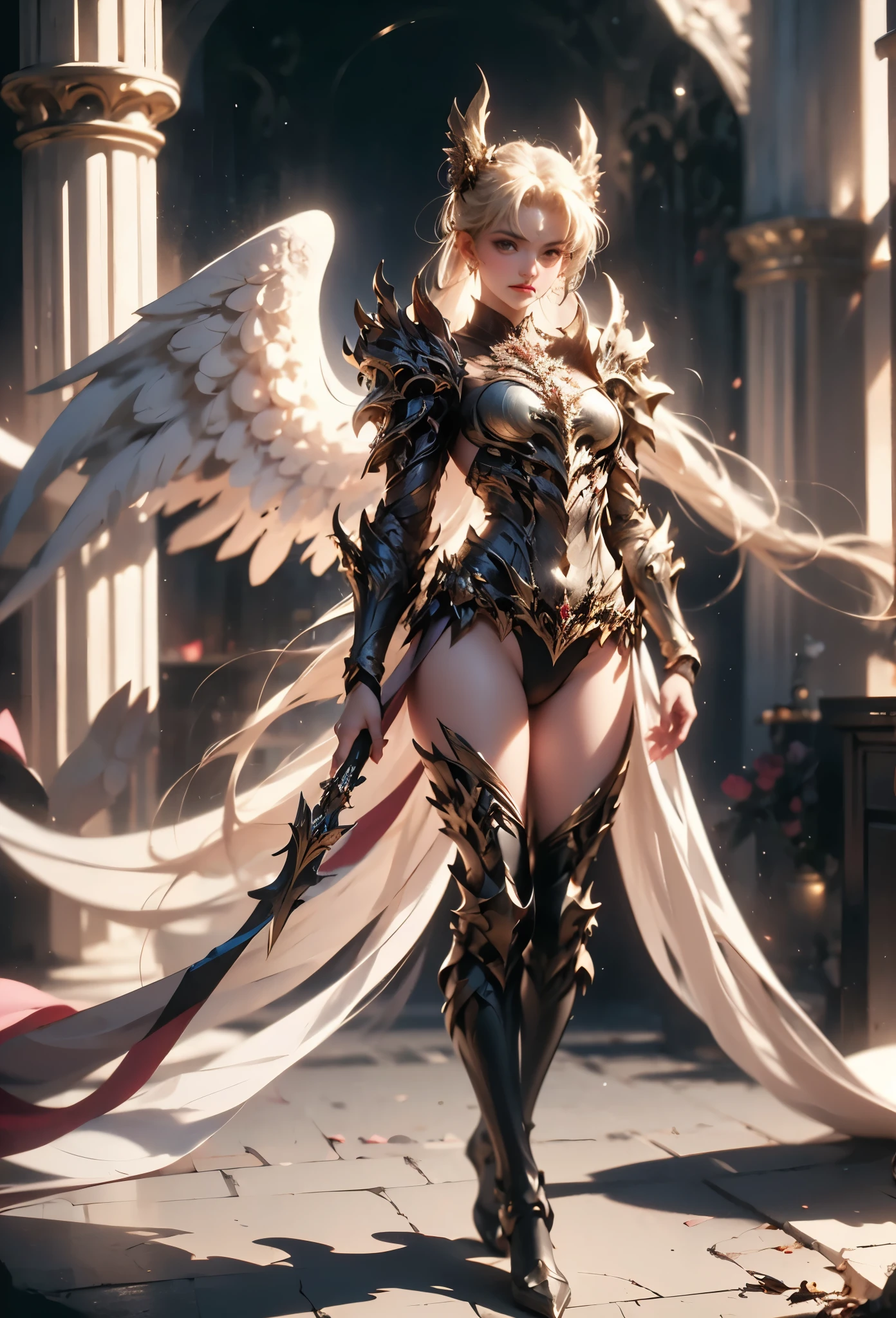 um close de uma mulher com uma caveira no ombro, Anjo majestoso de corpo inteiro, garota anjo cavaleiro, angel in plastic armor, anjo feminino alto, linda garota anjo ciborgue, beautiful female cleric, cushart krenz arte chave feminino, serafim, Conceito de personagem do Shadowverse, deusa. detalhes extremamente altos, ( ( arte conceitual do personagem ) ), Araffe Angel com asas dourado andando em uma rua, Anjo majestoso de corpo inteiro, super anjo largo, anjo largo shot, anjo largo, epic angel wings, body shot of cinematic goddess, Epic angle and pose, Asas angelicais nas costas, grosso, quente, compartilhar, linda garota anjo, de lindo anjo, tiro distante de anjo alto, foto gigante e impressionante da deusa, tem uma mulher de cabelo rosa, corpo inteiro, corpo inteiro, looking at the camera, Obras de arte sem estilo de Guweiz, ! sonho artegerm, Lois van Baarle e Ross, estilo de arte realista, Modelo IG | artegerm, Sem estilo Ross Tran, inspirado em Ross Tran, estilo artegerm, artegerm e atey ghailan, Gold-plated Araffe in front of a building, Armadura Dourada Angelical, unreal motor render Knights of the Zodiac, Deusa Dourada Atena, like a mystical valkyrie, cosplay ornamentado, Deusa grega Atena, usando armadura dourada, 3 d deusa minerva, Knights of the Zodiac, - moon jewelry on forehead, angry expression, sad expression, Sailor Moon, armadura dourada,  ([cabelos longos]:1.8), (corpo todo:1.8), (standing full body image:1.8), (Parte superior do corpo para cima:0.3),retrato, , middle Ages, Classicismo, Andrey Atroshenko estilo, pintura, Traditional media, realista, detailed symmetrical eyes, rosto lindo detalhado, figurativo, belas artes, oil on canvas, HDR, 8k, Personagem original, high resolution, alto detalhe, foco no rosto, retrato, , middle Ages, Classicismo, Andrey Atroshenko estilo, pintura, Traditional media, realista, detailed symmetrical eyes, rosto lindo detalhado, figurativo, belas artes, oil on canvas