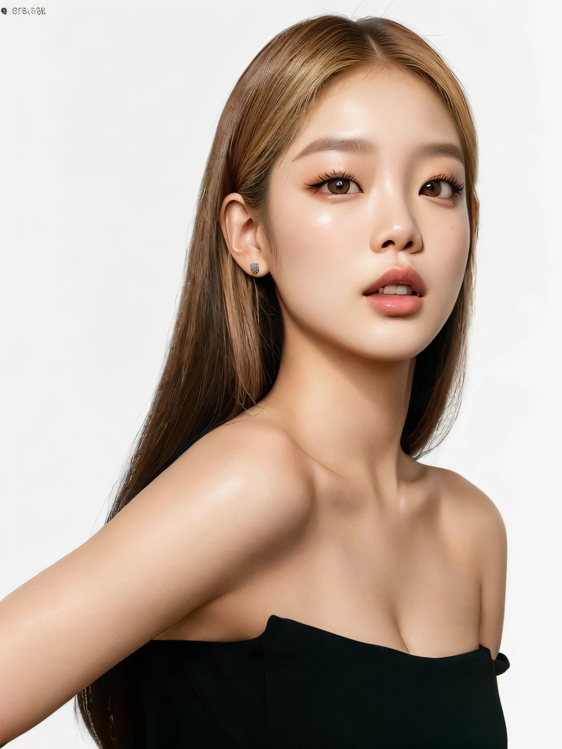 modelo Araffes com cabelos longos e vestido preto posando para uma foto, jennie blackpink, maquiagem coreana popular, maquiagem sul-coreana popular, parque roseanne de blackpink, jossi do blackpink, linda jovem coreana, linda mulher sul-coreana, portrait of jossi do blackpink, heonhwa choe, de mim, Cl, linda jovem coreana