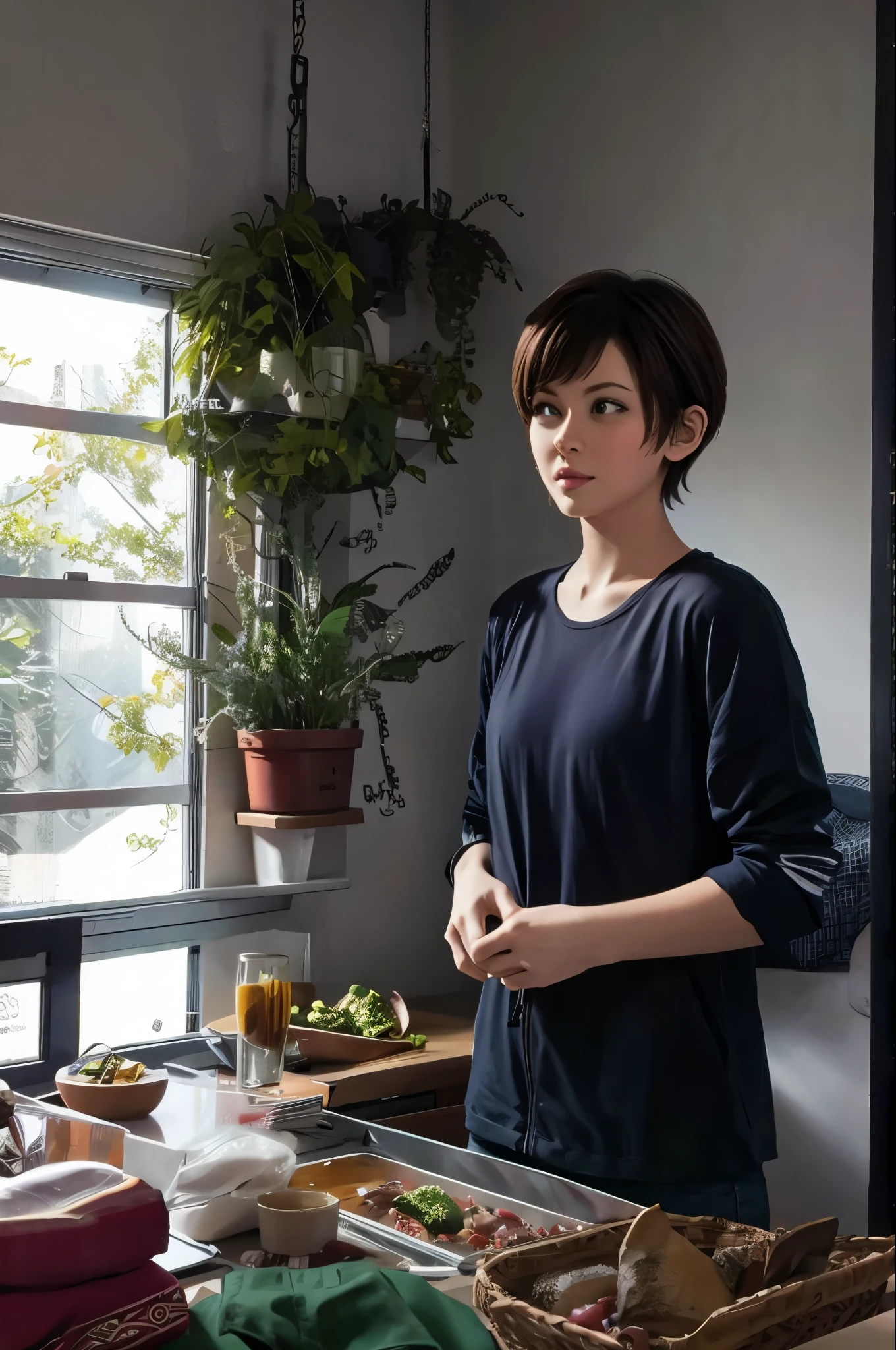 Very short hair