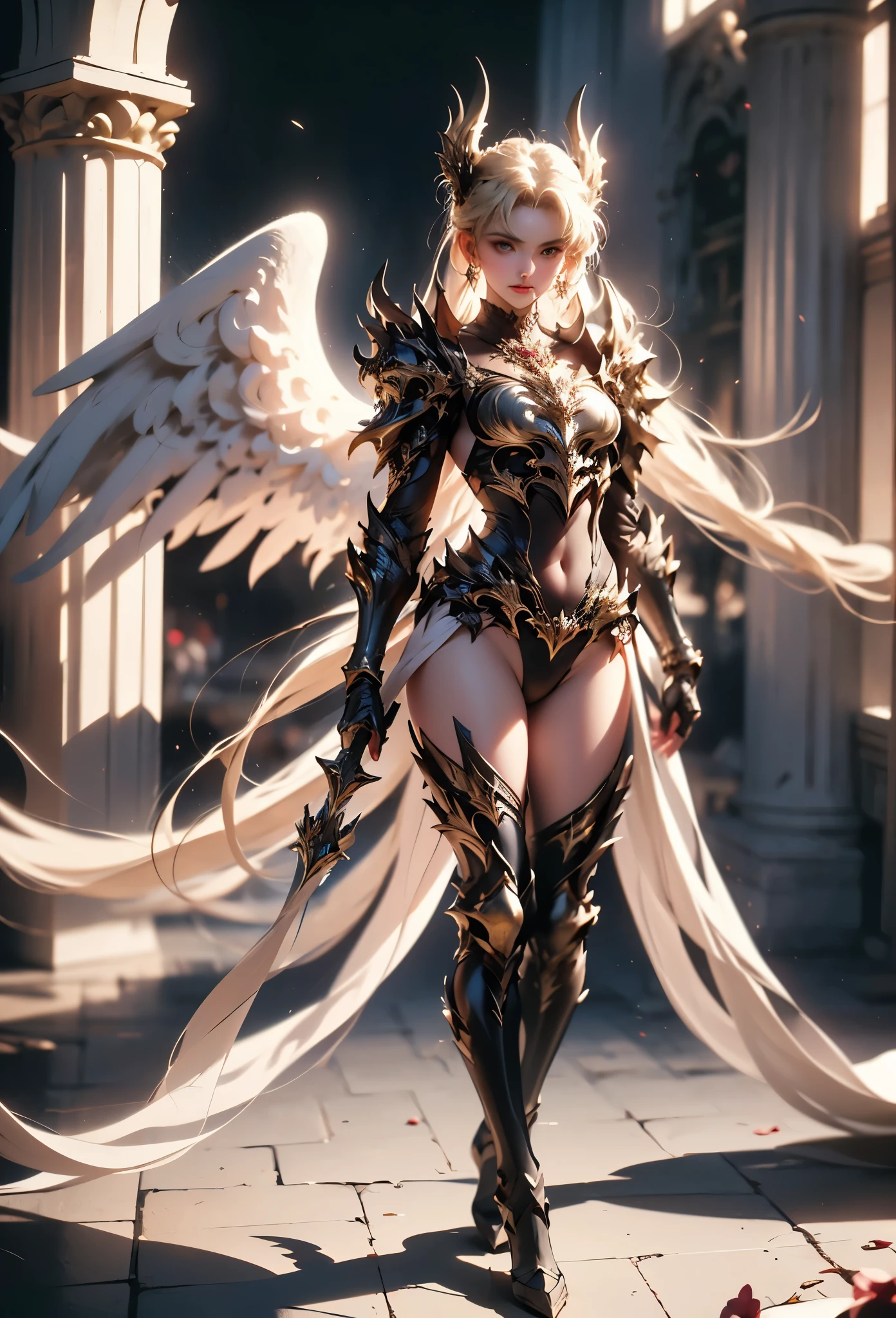 um close de uma mulher com uma caveira no ombro, Anjo majestoso de corpo inteiro, garota anjo cavaleiro, angel in plastic armor, anjo feminino alto, linda garota anjo ciborgue, beautiful female cleric, cushart krenz arte chave feminino, serafim, Conceito de personagem do Shadowverse, deusa. detalhes extremamente altos, ( ( arte conceitual do personagem ) ), Araffe Angel com asas dourado andando em uma rua, Anjo majestoso de corpo inteiro, super anjo largo, anjo largo shot, anjo largo, epic angel wings, body shot of cinematic goddess, Epic angle and pose, Asas angelicais nas costas, grosso, quente, compartilhar, linda garota anjo, de lindo anjo, tiro distante de anjo alto, foto gigante e impressionante da deusa, tem uma mulher de cabelo rosa, corpo inteiro, corpo inteiro, looking at the camera, Obras de arte sem estilo de Guweiz, ! sonho artegerm, Lois van Baarle e Ross, estilo de arte realista, Modelo IG | artegerm, Sem estilo Ross Tran, inspirado em Ross Tran, estilo artegerm, artegerm e atey ghailan, Gold-plated Araffe in front of a building, Armadura Dourada Angelical, unreal motor render Knights of the Zodiac, Deusa Dourada Atena, like a mystical valkyrie, cosplay ornamentado, Deusa grega Atena, usando armadura dourada, 3 d deusa minerva, Knights of the Zodiac, - moon jewelry on forehead, angry expression, sad expression, Sailor Moon, armadura dourada,  ([cabelos longos]:1.8), (corpo todo:1.8), (standing full body image:1.8), (Parte superior do corpo para cima:0.3),retrato, , middle Ages, Classicismo, Andrey Atroshenko estilo, pintura, Traditional media, realista, detailed symmetrical eyes, rosto lindo detalhado, figurativo, belas artes, oil on canvas, HDR, 8k, Personagem original, high resolution, alto detalhe, foco no rosto, retrato, , middle Ages, Classicismo, Andrey Atroshenko estilo, pintura, Traditional media, realista, detailed symmetrical eyes, rosto lindo detalhado, figurativo, belas artes, oil on canvas