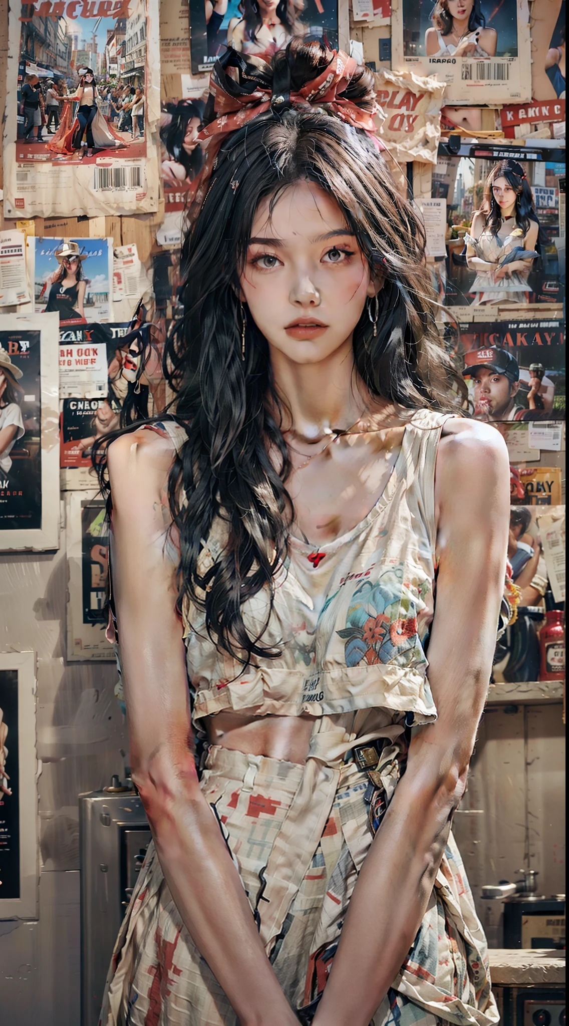 tmasterpiece,Best quality,ultra - detailed,Extremely detailed CG-16k wallpaper,1 sister,White dress,Facing each other across the sea,Photo-quality faces,The highest quality raw photos,Thin beautiful girl,A super beautiful girl with a slim figure,beautiful girl,The butt is small,Small hips,Small waist,Small waist,The belly button is exposed,Small breasts,Small bust,Flat Chest,Are thin,Slim figure,The shoulders are exposed,No makeup,No lip,