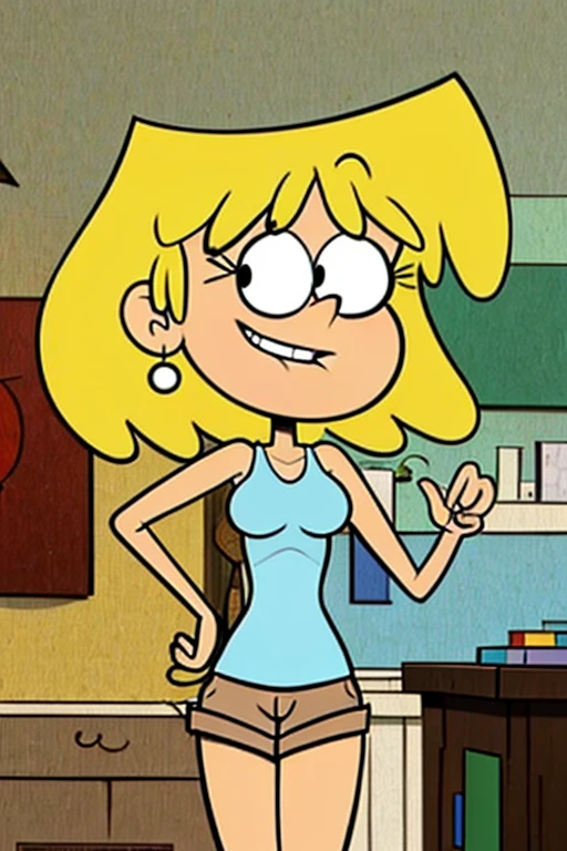 ""loriloud - blue tank top, brown shorts, posing for playboy magazine" Masterpiece, sexy cartonn, beautiful cartoon, insanely detailed and intricate, High quality, ray tracing, high coherence, deep focused image, realistic full-length photo, anatomically correct, short blond hair, sensual smile, perfect eyebrows, perfect fingers, action pose, looking at viewer, in the loud house, hypermaximalist, sensual, provocative, beautiful, exotic, revealing, appealing, attractive, erotic, hyper-realistic, super detailed, perfect, masterpiece, popular on Flickr, published on March 19, 2018” FANTASY,VAMPIRO,ELFO,TERROR,COMICS,MANHUA,MANWHA,Mango,SCIENCE FICTION,NOVEL,
