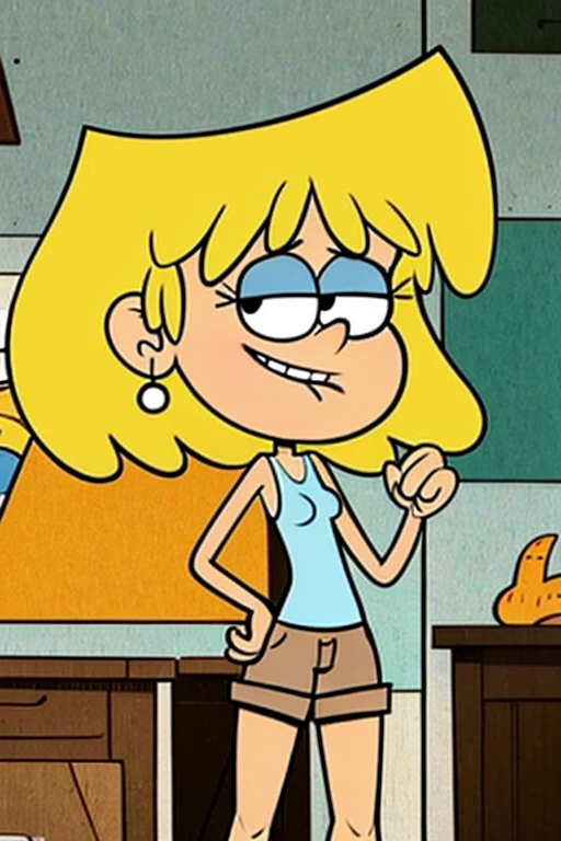""loriloud - blue tank top, brown shorts, posing for playboy magazine" Masterpiece, sexy cartonn, beautiful cartoon, insanely detailed and intricate, High quality, ray tracing, high coherence, deep focused image, realistic full-length photo, anatomically correct, short blond hair, sensual smile, perfect eyebrows, perfect fingers, action pose, looking at viewer, in the loud house, hypermaximalist, sensual, provocative, beautiful, exotic, revealing, appealing, attractive, erotic, hyper-realistic, super detailed, perfect, masterpiece, popular on Flickr, published on March 19, 2018” FANTASY,VAMPIRO,ELFO,TERROR,COMICS,MANHUA,MANWHA,Mango,SCIENCE FICTION,NOVEL,