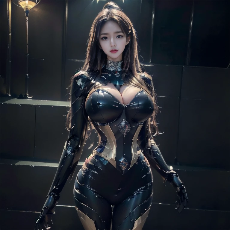 Masterpiece, Full Body Shot, Caustics,
reflection,
Ray Tracing, Devil's Theme, Star Cloud,
Dark aura, Cyber Effects, (One girl:1.4), alone,alone,Golden Mecha Museum,Machinery Parts, Robot Joint,Single Mechanical Arm, headgear, Mechanical Aura,Star Halo,Complex Mechanical Body Suit, Mecha Corset, generally, Full Armor, Very long hair,Gray Hair, Hair between the eyes, Multicolored Hair, Inner hair color, Red eyes,Glowing Eyes,Eye Tracking, Random Expressions,Random Action, Ancient Japanese architecture,Pool, Starry Sky,Skyline,Perfect body
