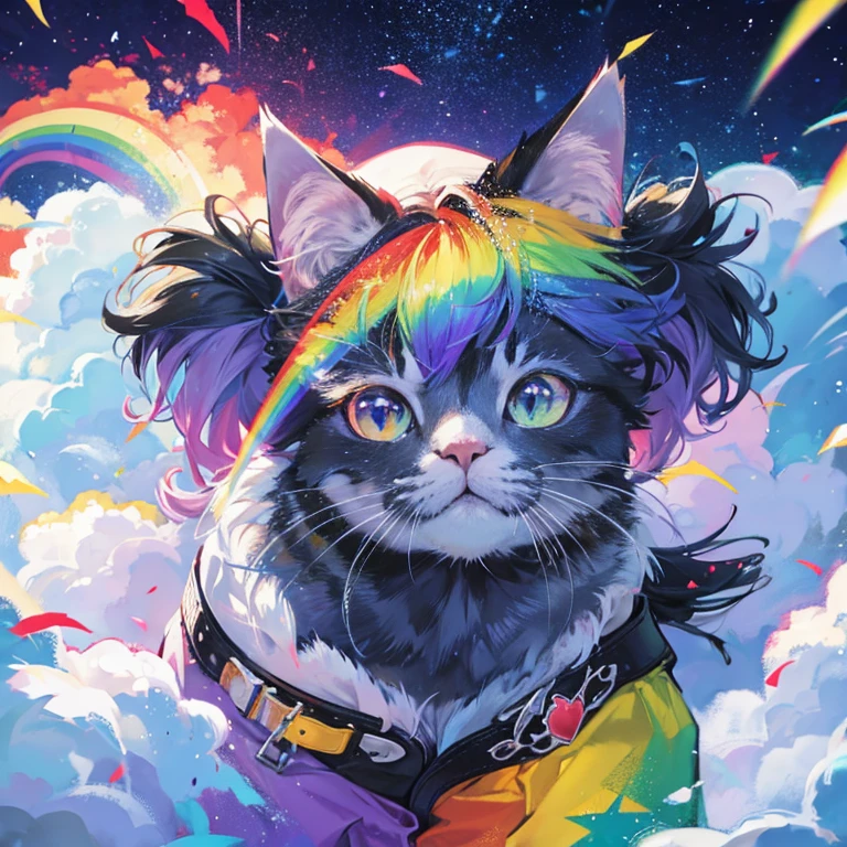 Rainbow cat.