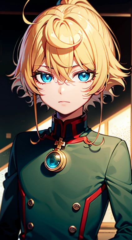 dynamic lighting. ultra high res, masterpiece, best quality, high quality, 1boy, solo, male focus, looking at viewer, upper body, hoshino_aquamarine, star-shaped_pupils, blue eyes, detailed eyes, detailed hair