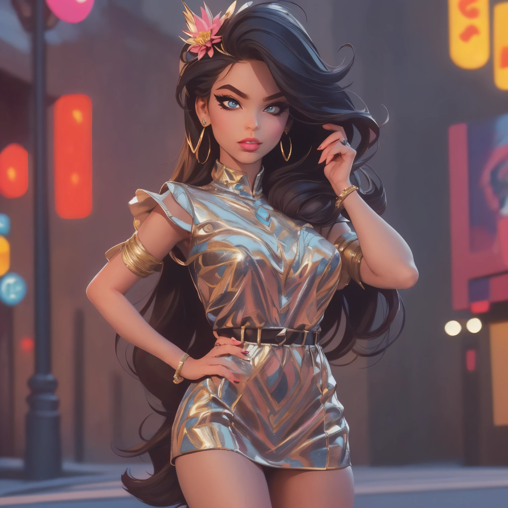 ((We have 4:1.8))、(4 sisters)、gal、(neon street)、(Four tall high school girls with model figures:1.7)、(Standing facing this), (best quality,4k,8k,highres,masterpiece:1.2),ultra-detailed,(realistic,photorealistic,photo-realistic:1.37),portraits,[close up],[women],[group],[short skirts],A close up of a group of women in short skirts, beautiful detailed eyes,beautiful detailed lips,extremely detailed faces,gorgeous makeup,stylish hairstyles,fashionable outfits,sassy poses,confident expressions,city backdrop,vibrant colors,soft lighting,colorful bokeh. ultra-high-quality. ultra detail.
