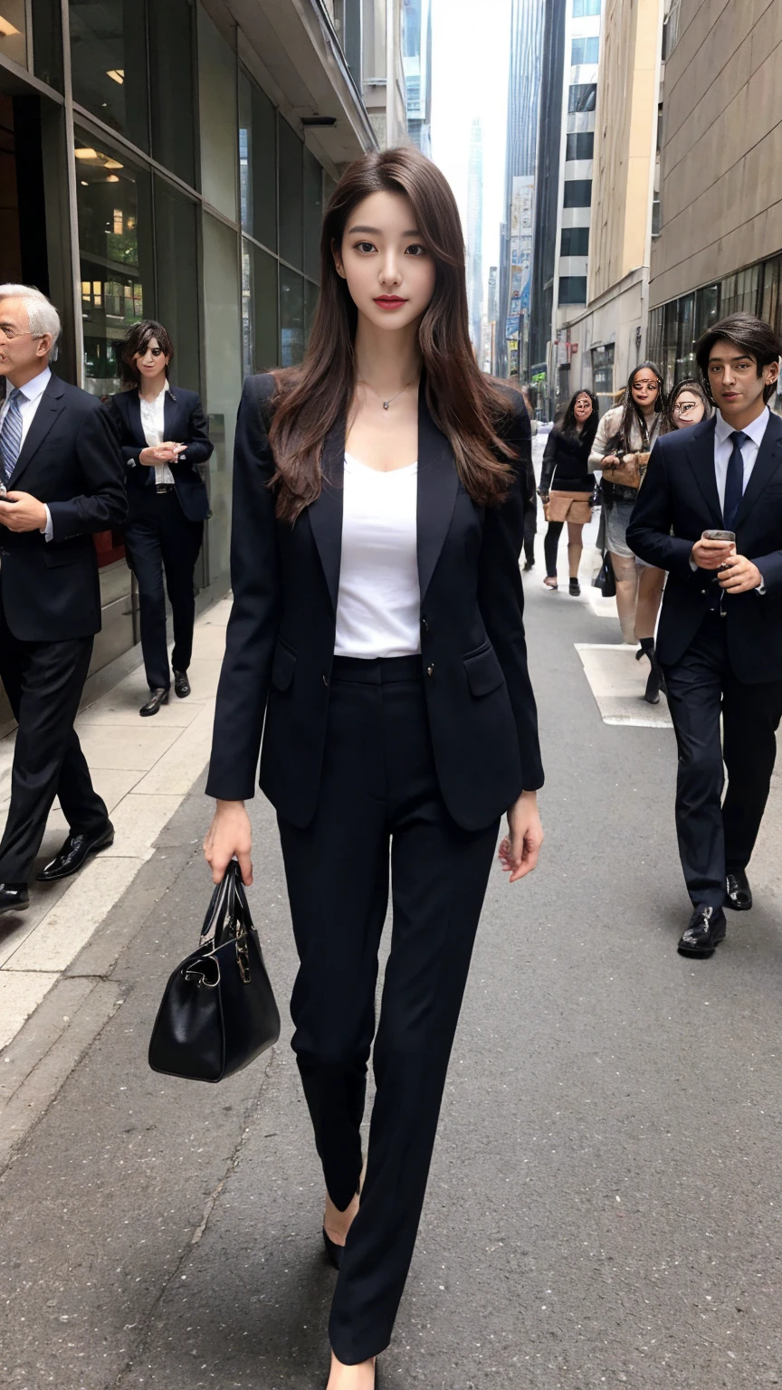 Tall and thin beauty、Beauty in suits、Colossal 、undershirt、Cool beauty、Professional women、japanese beautiful woman、modeled、tics，the street