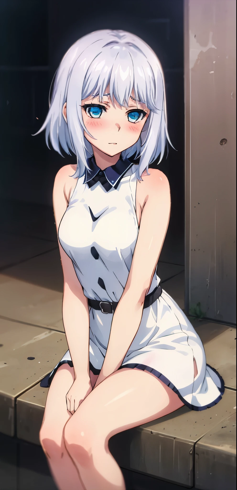 1 girl, kanon kanase, , blush, medium breasts, sleeveless,((bdsm))