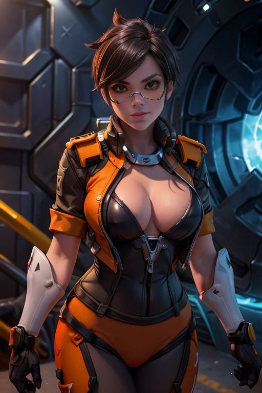 gwen tennyson,yorha 2b,tracer,rebecca chambers,overwatch,nier automata, close up,bamboo forest,tattoos,orange plugsuit,short sleeve pilot top,short sleeve cyborg pilot jacket,white and orange lycra tight skirt,mech pilot leather corset,short hair,punk makeup,green eyes,multicolored silver punk hair,sexy smile,freckles,beautiful girl,striped panties,thigh high boots,large breasts,8k,ultra detailed,realistic,fantasy art,steel armor,cyborg armor,d.va uniform,pilot uniform,winter scarf,hair pin,ear piercings,japanese shrines,goth hand and neck jewelry,walking,(weather:leaves falling),arc reactor,1girl,