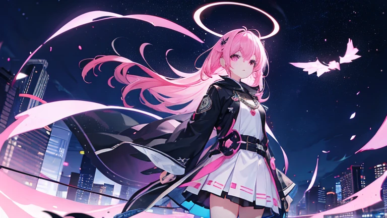 In the midst of the darkness of the night city, a girl stood tall. Her pink hair swayed as if it was burning with excitement. He is a bright spot in the darkness, holder of a golden ball of light - a symbol of hope for a city drowning in shadows. With a gaze full of trust, he looked forward, as if seeing a brighter future. He is 'Kibou no Hikari', the unwavering Light of Hope