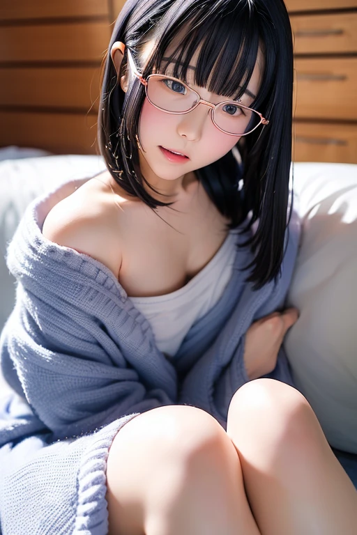 Naked 10 year old girl、((Small breasts)), (Realistic: 1.4),(Average face:1.4)((Spread your legs))（On the front）RAW Photos, 最high quality, (Realisticistic),((18-year-old)),((Glasses)), (front)(((Young Face))), (Soaking wet), ((Nipples visible through clothing))masterpiece, (Realistic), woman, bangs, 4K、Beyond High Quality、bangsぱっつん、Long black hair、Half-open mouth:1.4、Slim and beautiful body、Beautiful breasts、Laughter、Whole Body Ezbian:1.2.Beautiful Skin, Blurred Background，masterpiece，high quality，4K resolution