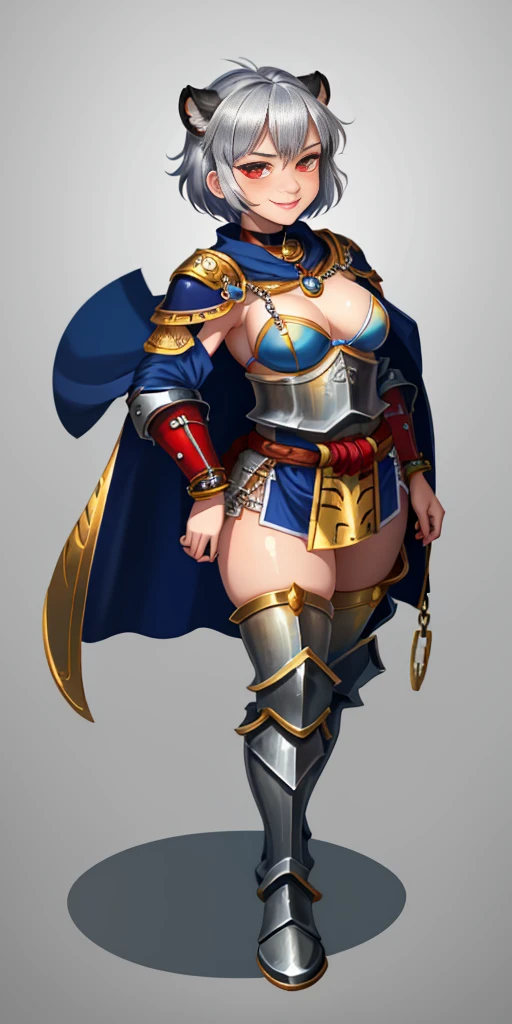 Black Hair、Dwarven children、(Huge breasts)、(Sideboob)、(Underboob)、Blue metallic micro bikini、Camel toe、((Chibi、he is short、Villain)、glamorous、curve、Wide Hips、Thick thighs、Are fat、muscle、Muscular々、strong、Abdominal muscles)、(NSFW)、(Gold Armor、Gold Gloves、Gold Long Boots、Revealing outfit)