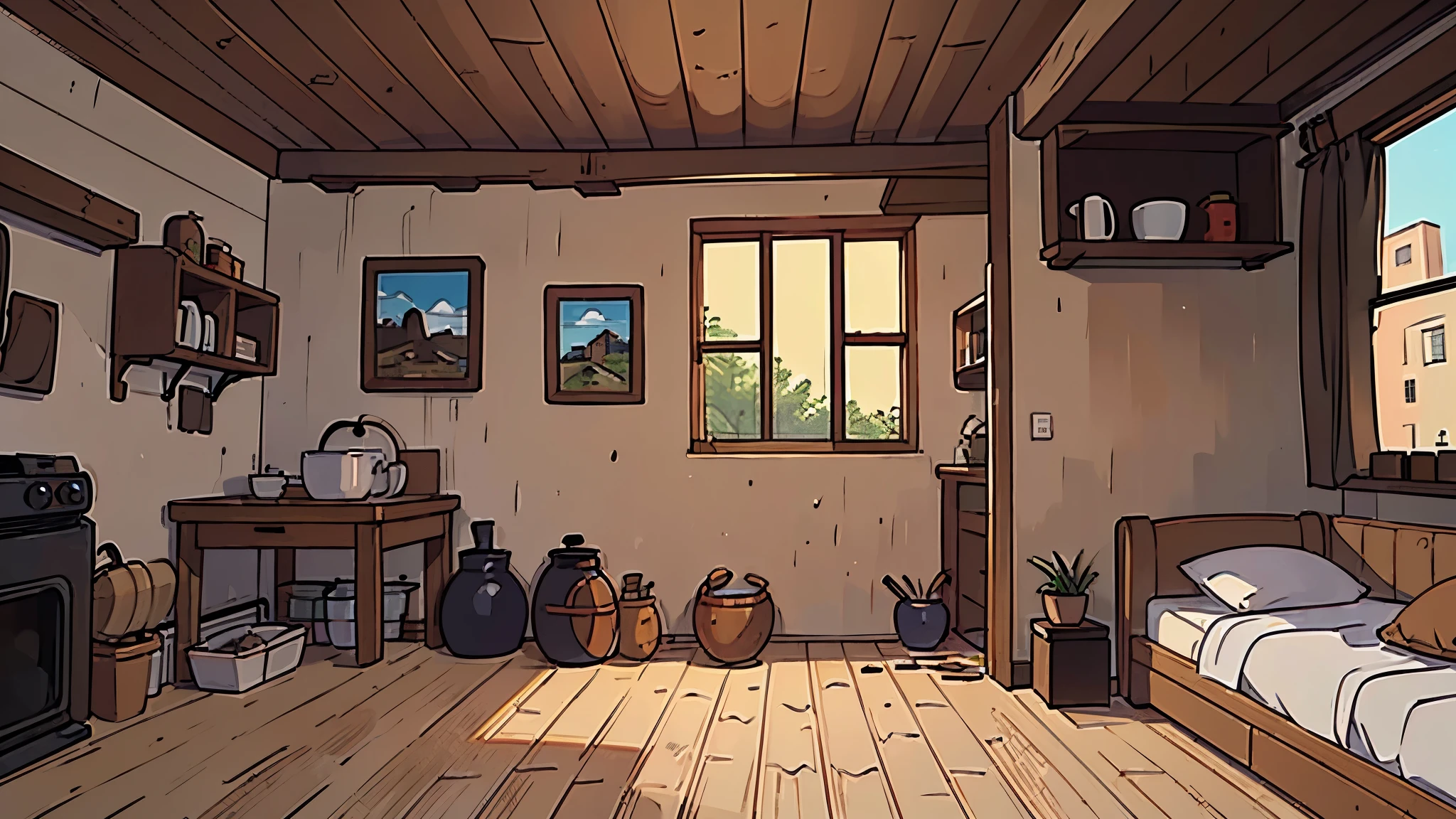 highres,masterpiece,best quality,extremely detailed,inside of Traditional Nahua old house,messy,dirty,8k