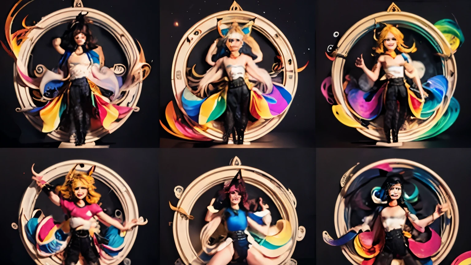 In the beautiful illustration of this super-grand scene,The ultra-distant lens shows us(More than eight distinctive characters:9.9),They have distinct personalities and are lively and interesting。from(A radiant angelic character from heaven:6.6),arrive(A nightmare character surrounded by flames:6.6)、再arrive(A wind fairy character dancing in the air:6.6)、再arrive有(A one-man character surrounded by lightning:6.6),arrive(A mechanical character with a metallic luster:6.6)、再arrive(A powerful character with colorful dragon scale leather:6.6)、再arrive(A slender character with elegance and agility:6.6)Gracefully wears a flower crown、arrive(A seductive and charming tiefling character:6.6)、再arrive(A succubus character with an indescribable sexiness:6.6)。Each character fully demonstrates his or her unique style。The illustration uses advanced artistic techniques and tools,(Use nesting、Weaving、Splicing、perspective、arrangement、grouping、Storyboards and other methods,通过几何arrangement将场景分为不同部分:9.9),Each part corresponds to a role,from而更有效地利用了空间。Through Midjourney's advanced brush tools、Color palette、Material packs和模型包、Texture tools,Exquisite props are designed for each character to increase racial characteristics、Clothing and physical features,(Enhances the character's personality and visual appeal:2.5),The scenery in the illustrations is stunning,There are changing skies、rainbow、aurora、Stars and Moon。Incorporating iconic landmarks such as Mount Everest,and fireworks、Tranquil Lake、Natural and urban elements of waves and neon lights,Creates a magical atmosphere,Characters showcase their unique abilities and equipment in a variety of environments,This is true even in extreme alien landscapes。(Use Midjourney's tools、Material packs、Texture tools、The color palette makes depicting details vivid and realistic:9.9),from复杂的发型和以及不同的种族特质、Body、Appearance features、服装arrive真实的纹理,This greatly enhances the realism of the characters and surroundings,The fusion of multiple art styles adds dynamism to the character's movement at all angles,The overall visual experience is further enriched。The final illustration was described as a "masterpiece",It has the characteristics of "best quality" and "realistic",The details put into the creative process are shown、Level of creativity and craftsmanship。 hdr,(Reality,Masterpiece quality,Best quality)