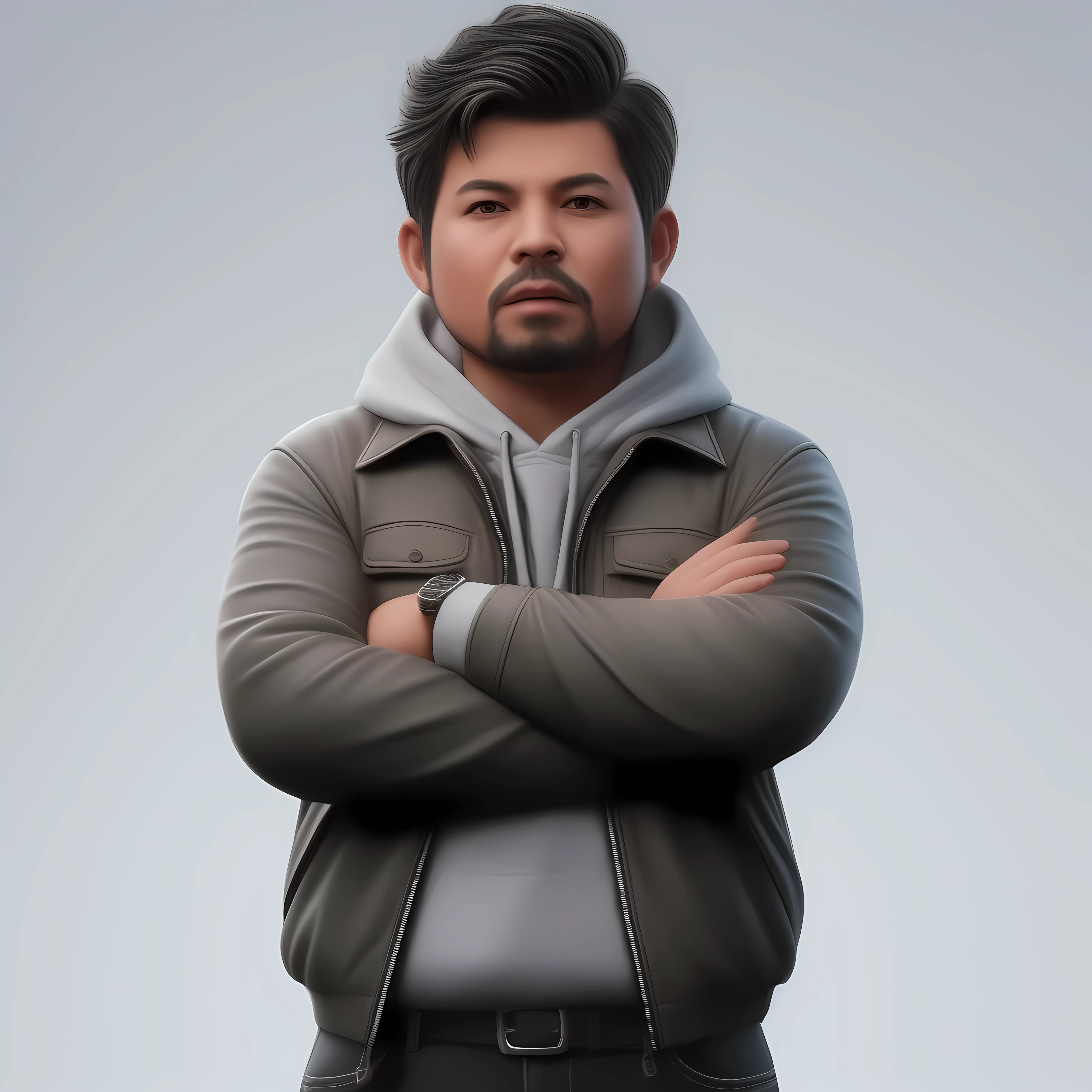Realist karikatur 3D, pemuda Indonesia mengenakan kaos putih dengan tulisan nama "DERY" dengan jaket kulit dan celana jeans duduk santai di kafe sambil menikmati kopi hangat, realistis, background fotografi kafe, UHD, Hasselblad X1D II 50c Camera, ISO 200,8k.