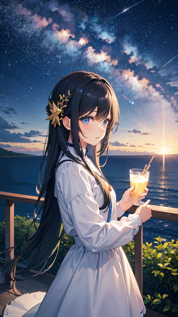 landscape、Starry Sky、Meteorilky way、coastal