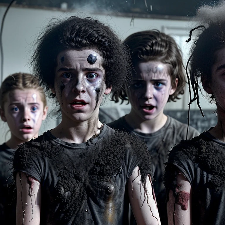 A school comedy film about young actors who are electrocuted during an experiment and end up covered in soot and in tatters..
