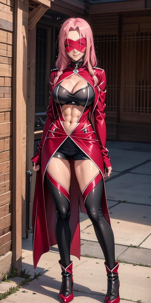 Sexy woman open body muscular four breasts big red eyes cat ear metal arm metal boots red metal panties nsfw