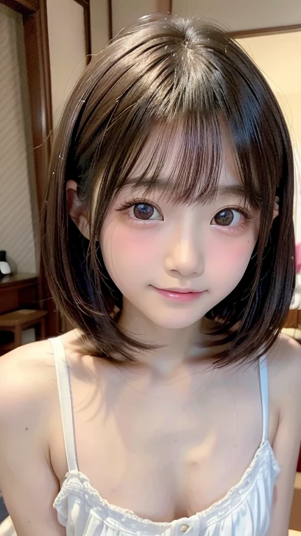 Japan Person, 1girl, , japan femes idol, 1cute girl, very young face, masterpiece, high quality, looking at viewer, small face, （very small tits:1.8）