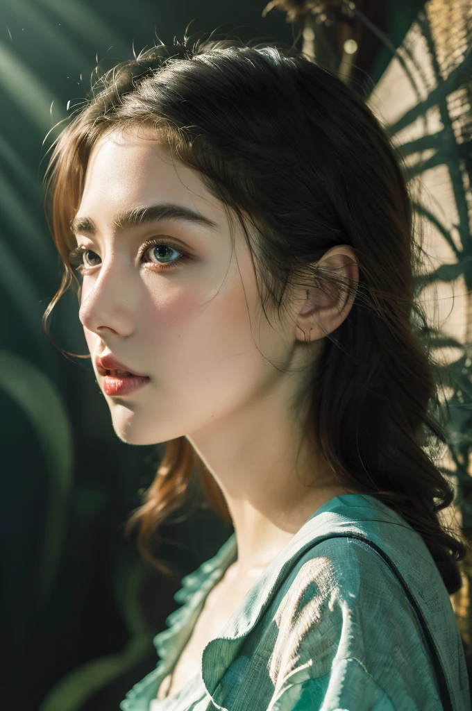 ( masterpiece, top quality, best quality,8k, girl,ultra detailed,raw photo:1.5),(photorealistic:1.4), (cinematic lighting), PerfectNwsjMajic, , Surrealism, UHD, ccurate, Super detail, textured skin, High detail, Best quality, dynamic angle, White skin,[Beautiful blue eyes], high nose,[flat chest:large breasts:0.5],(1girl),(good anatomy:0.5)), Dreamy atmosphere, Dark,expressive brush strokes, mystical ambiance, Artistic interpretation, Stunning Studio Ghibli style costumes, a whimsical illustration, Subtle colors and tones, mystical aura,straight face,outside