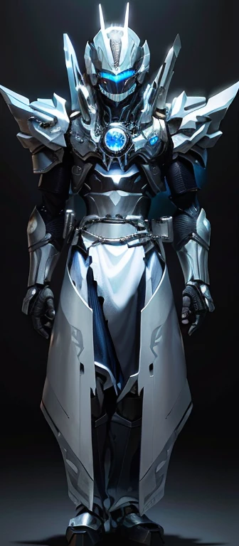 The color changes to platinum,Some platinum and white gold(Ensure its layering and armor texture,Platinum as the main color,The upper body is completely platinum,Keep your upper body in shape,Please help to improve the layering of shoulders,Legs retain full color,Both pictures are complete pictures)