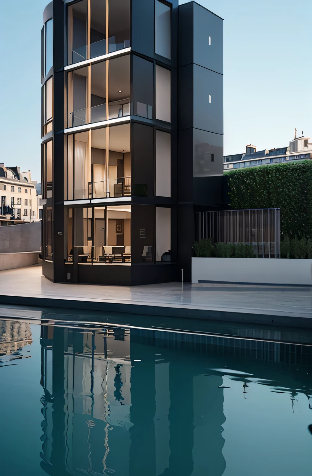 Professional 3d architecture rendering design of modern and French design for boticque hotel’s Labi with art