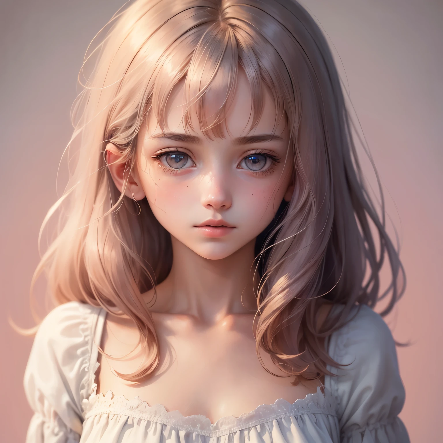 (Pieces fly),(highest quality:1.1),(Very detailed),Best illustrations,The finer details,(Portraits:1.1),(Watercolor)fluffy,1 girl,alone,,slim,(Very delicate and beautiful face),(Beautiful eyes in every detail),Pink thick lips,(Messy Hair),Soft and lazy,(Simple Background:1.2)Overall background color,Transparent parts,In 4K,Full Shot,Thin legs,