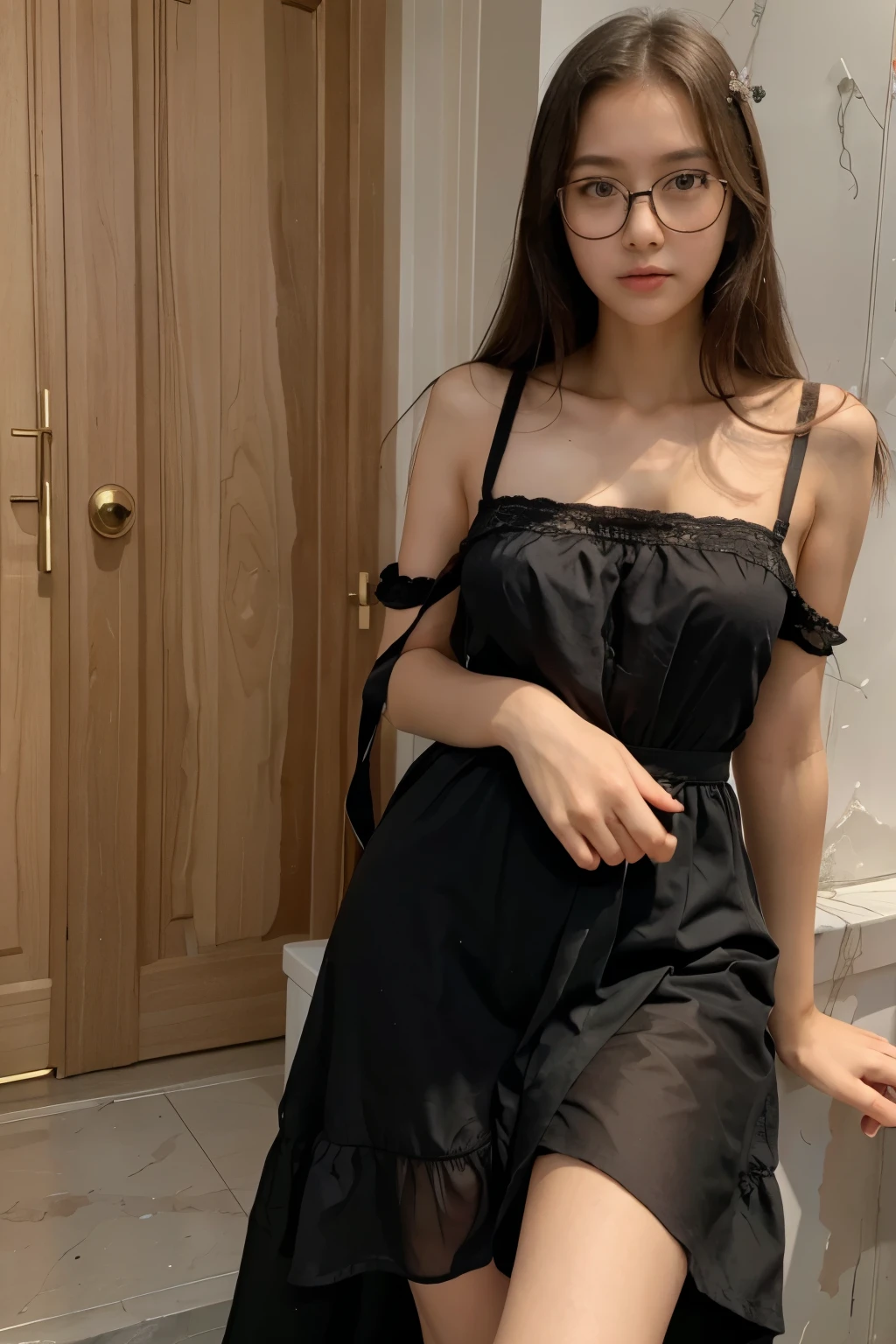(Masterpiece)1.5 14 Years Old Girls With Black Glasses, Beautifull Face, Beautifull Body, Long Leg, Long Hand, With Bra And Underwear, Quite face, Cute Face,stick out tongue while Sad , Long Leg, Long Leg, Long Leg, Tongue, Open Leg, Beautifull, Beautifull Face, Korean Face