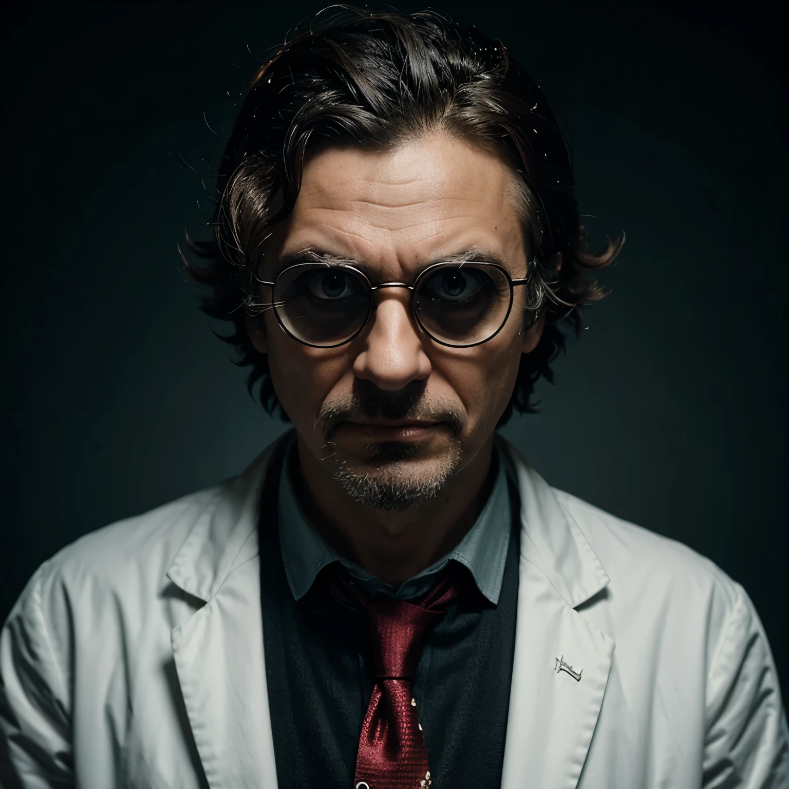Generate an image of a mad scientist named Dr.Animo