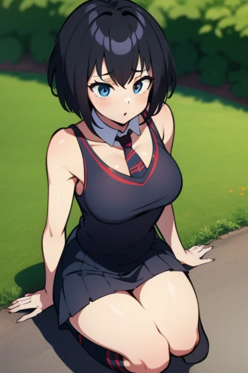 (masterpiece),best quality, expressive eyes, perfect face,w sitting, w sitting on ground, legs on ground, 1girl,
big breast, H-cup, good breast, crossing arms, beautiful, gorgeous,character,
girls,
spider-man,peniparker