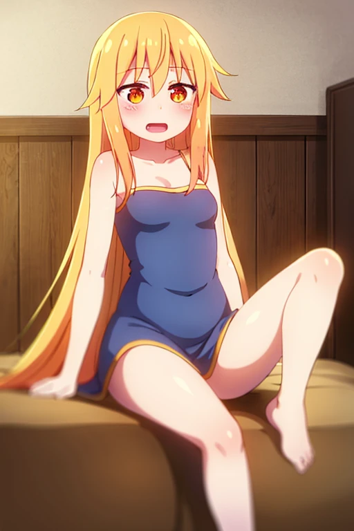 Tsumugi,very long hair, green eyes, blonde hair,masterpiece, expensive quality, very_expensive_solve, big_file size, full color,(completely nude:1.2),pussy,niplles,